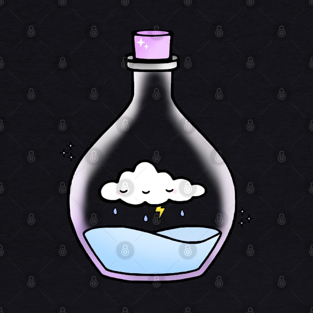 Storm Cloud Potion Bottle by staceyromanart